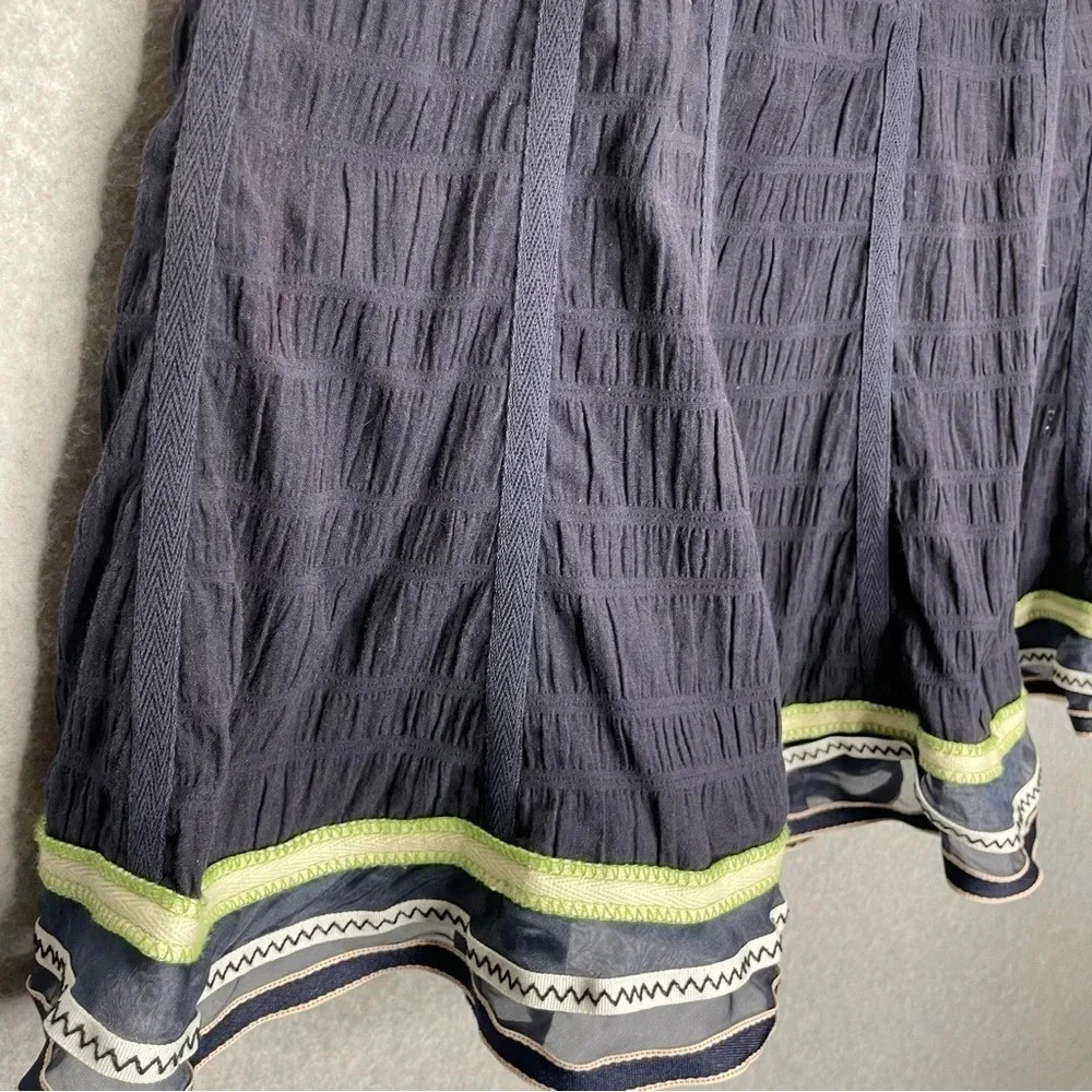 Nanette Lepore Herringbone Embroidered Surfin Safari Skirt - Picture 3 of 7